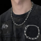 Bike Chain Necklace & Bracelet Set