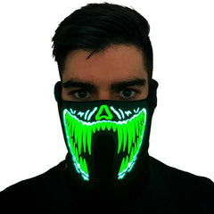 Green Venom LED Mask (Sound Activated)