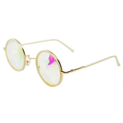 Beige Wormhole Kaleidoscope Glasses