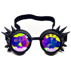 Black Steampunk Kaleidoscope Goggles