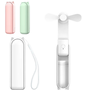2-in-1 Portable Handheld Mini Fan + Portable Charger