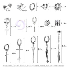 Load image into Gallery viewer, 25 Piece Silver Earring Set