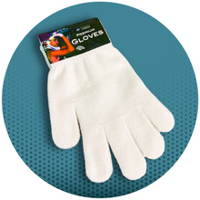 Load image into Gallery viewer, Futuristic Lights Premium Magic Stretch White Gloves (L)