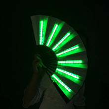 Load image into Gallery viewer, Large Green LED Hand Fan