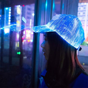 Multicolour LED Fibre Optic Hat