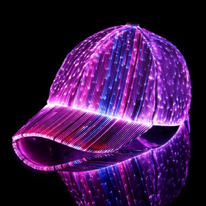 Multicolour LED Fibre Optic Hat