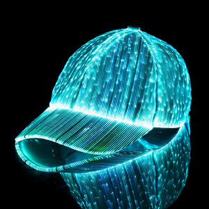 Multicolour LED Fibre Optic Hat