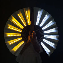 Load image into Gallery viewer, Large Yellow LED Hand Fan