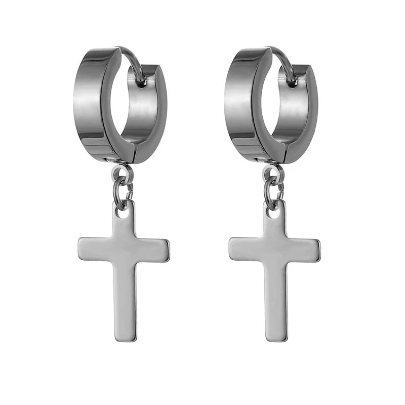 Silver Cross Earrings