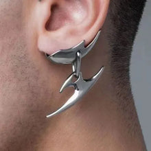 Load image into Gallery viewer, Silver Razor Earring