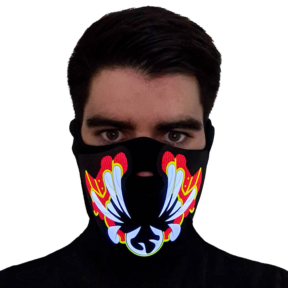 Red Bane LED Sound Reactive  Mask