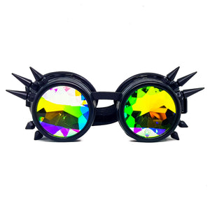 Black Steampunk Kaleidoscope Goggles V2