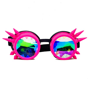 Pink Steampunk Kaleidoscope Goggles V2