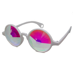 White Wormhole Kaleidoscope Glasses