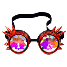 Load image into Gallery viewer, Molten Steampunk Kaleidoscope Goggles V2