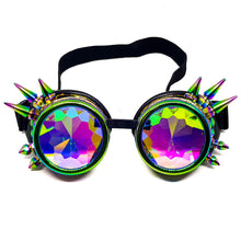 Load image into Gallery viewer, Psychedelic Steampunk Kaleidoscope Goggles V2