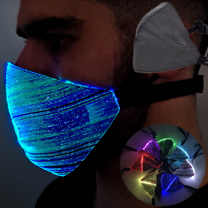 Black Optic Fibre LED Mask