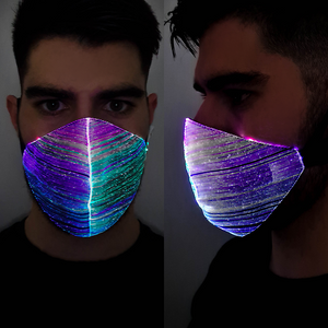 Black Optic Fibre LED Mask