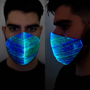 Black Optic Fibre LED Mask