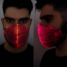 Load image into Gallery viewer, Black Optic Fibre LED Mask