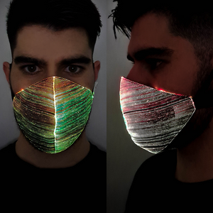 Black Optic Fibre LED Mask