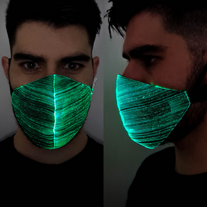 Black Optic Fibre LED Mask