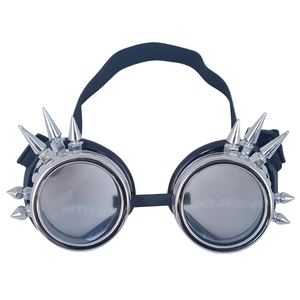 Chrome Steampunk Diffraction Goggles