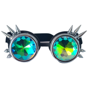Chrome Steampunk Kaleidoscope Goggles V2