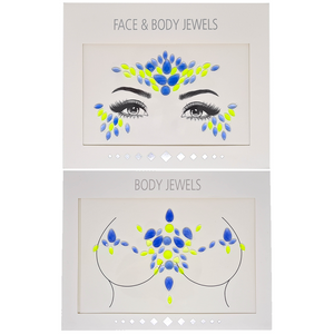 Glow In The Dark Goddess Face & Body Gem Set