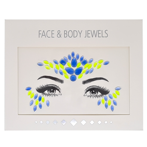 Glow In The Dark Goddess Face & Body Gem Set