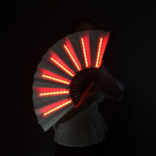 Load image into Gallery viewer, Large Red LED Hand Fan