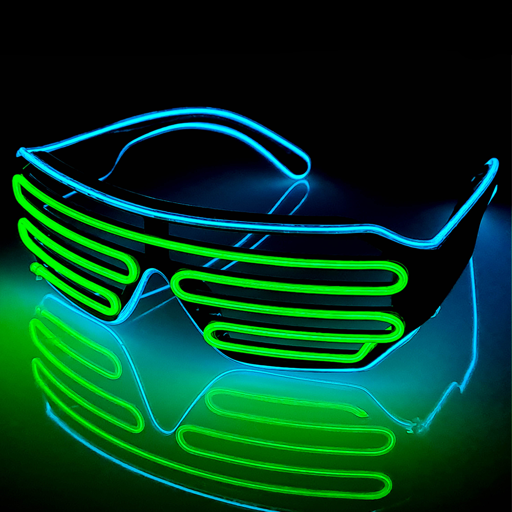 Turquoise LED Shutter Glasses