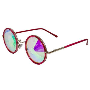 Red Wormhole Kaleidoscope Glasses