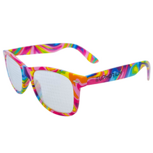 Load image into Gallery viewer, Kandi Swirl Wayfarer Heart Diffraction Glasses