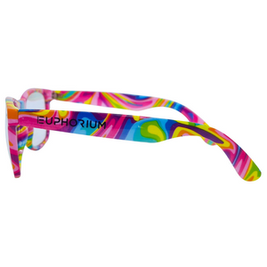 Kandi Swirl Wayfarer Heart Diffraction Glasses