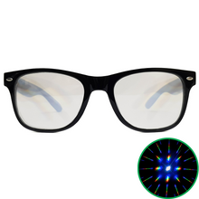 Load image into Gallery viewer, Black Wayfarer Diffraction Glasses